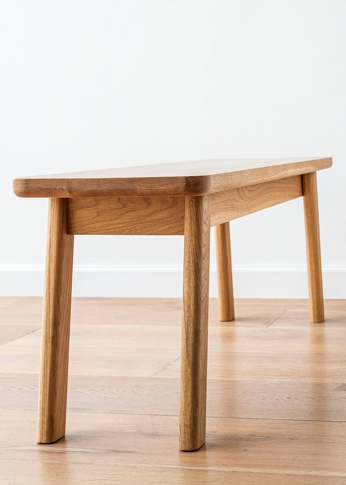 Brown wooden table on wooden floor