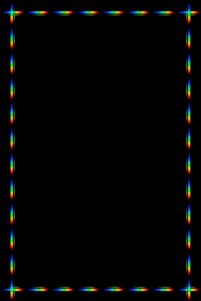 Light leak frame design element on a black background
