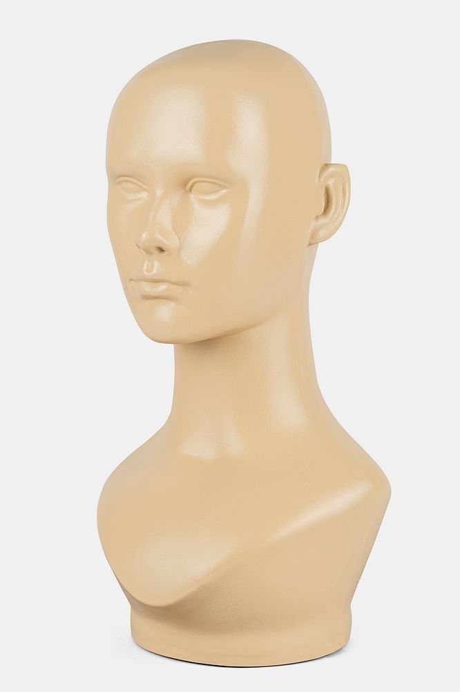 Mannequin head in profile mockup