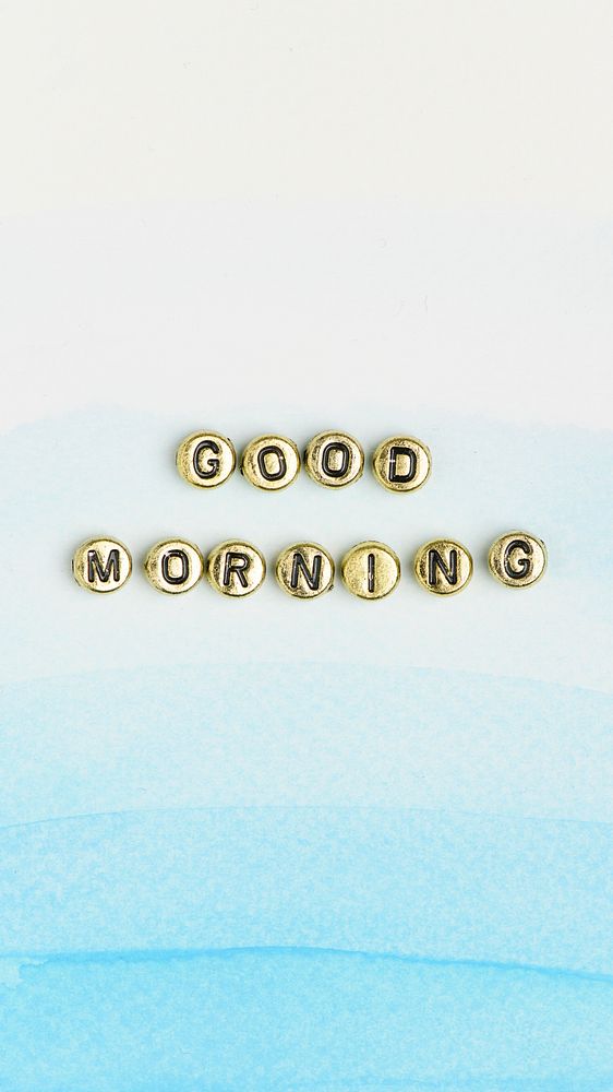 Good morning lettering beads word