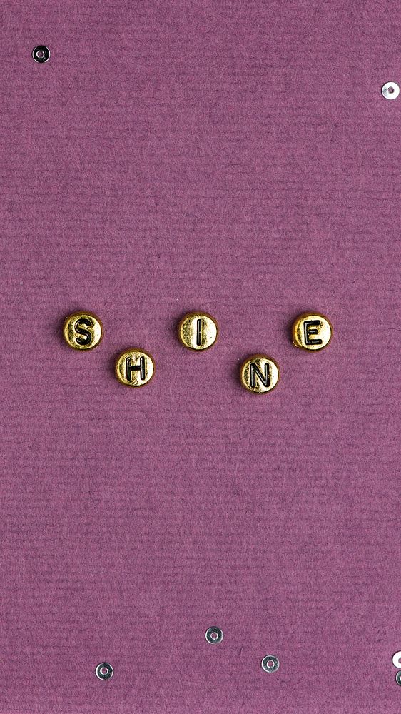 Gold shine alphabet letter beads 