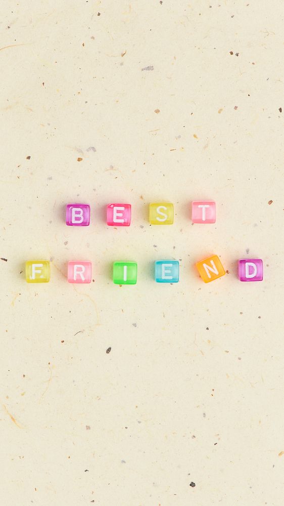 Best friend shine alphabet letter beads