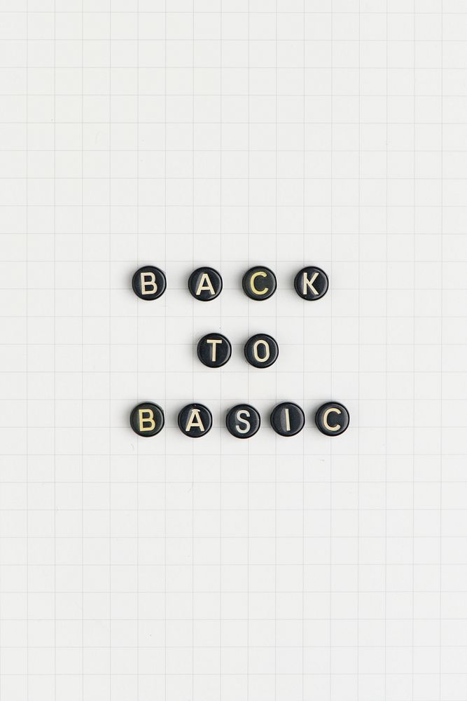 BACK TO BASIC beads word typography