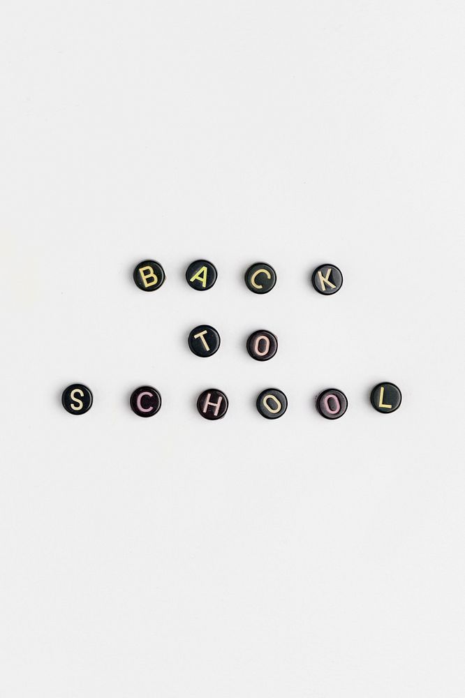 BACK TO SCHOOL beads message typography