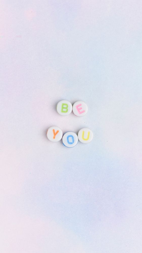 BE YOU beads text typography