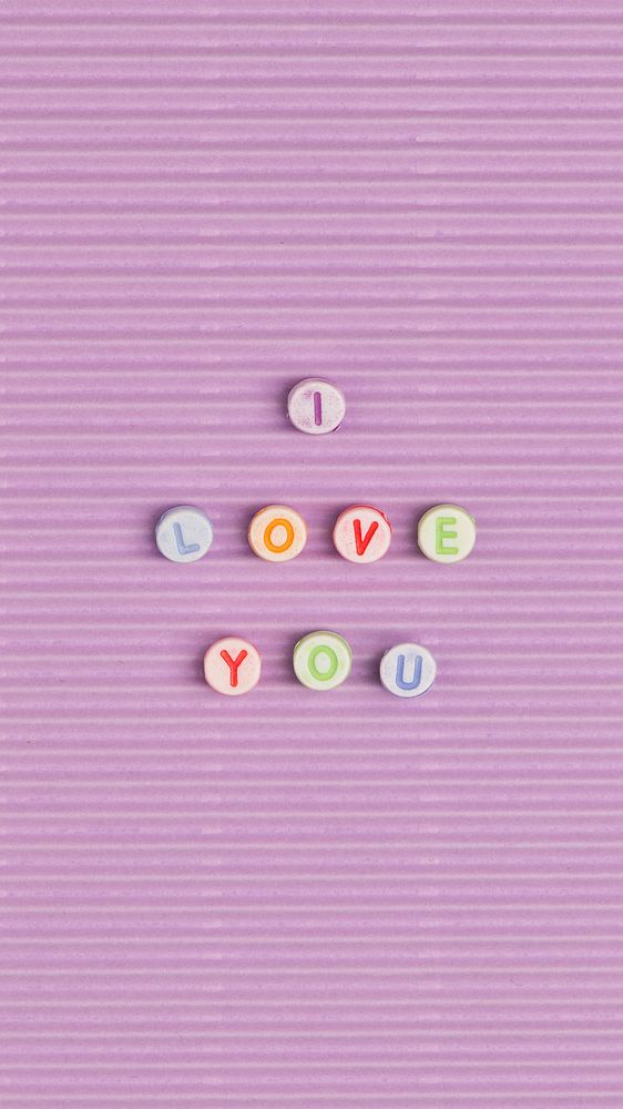 I LOVE YOU alphabet letter beads