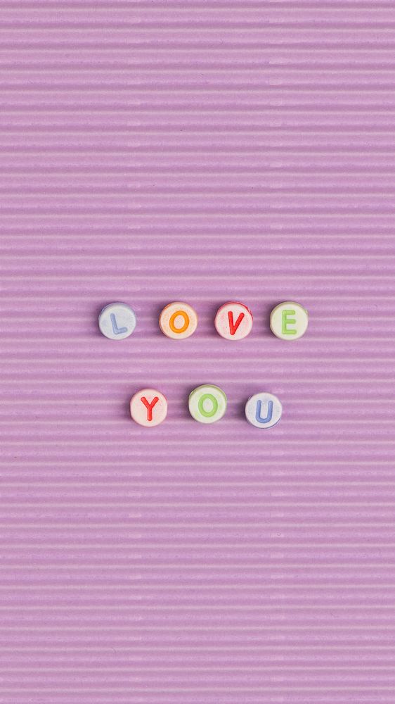 LOVE YOU lettering beads word