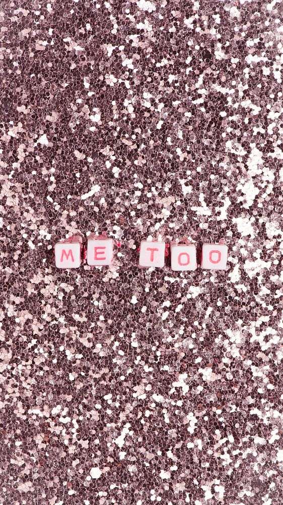ME TOO beads text typography message