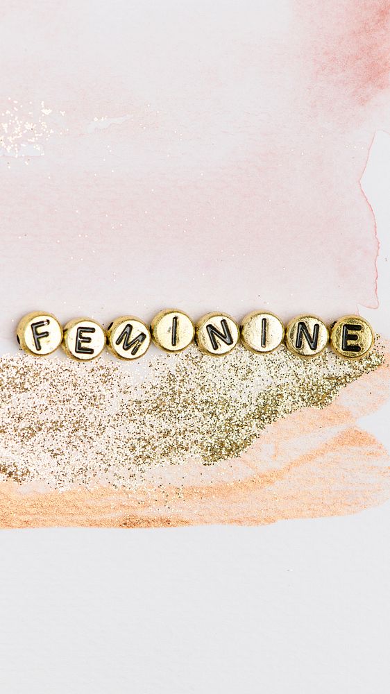 Gold feminine alphabet letter beads