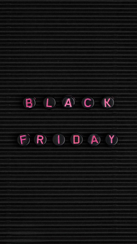 Black Friday letter beads typography