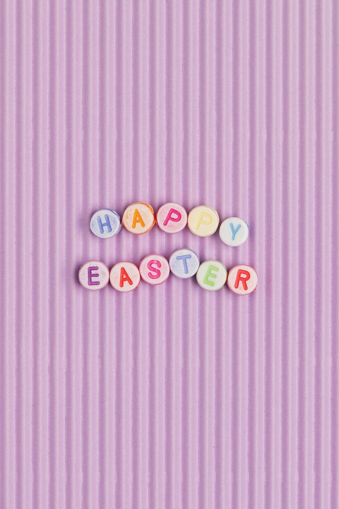HAPPY EASTER word beads alphabet