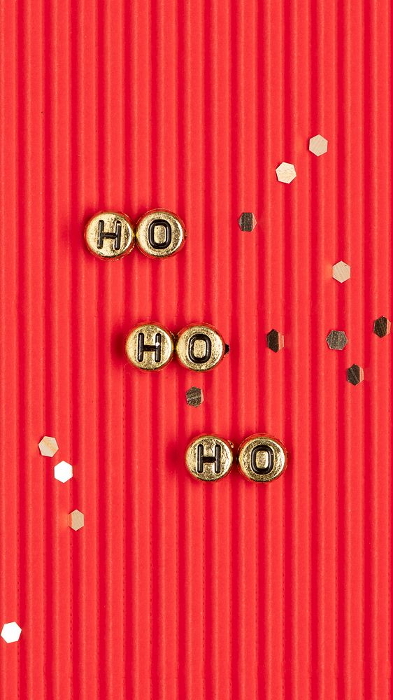 Ho Ho Ho word beads lettering 