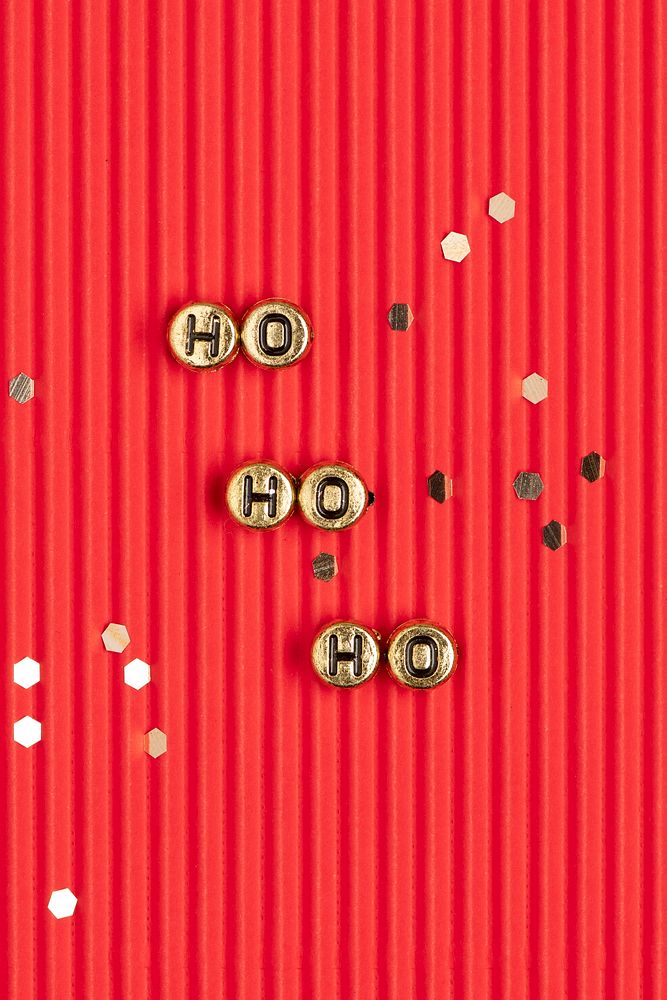 Ho Ho Ho alphabet letter beads