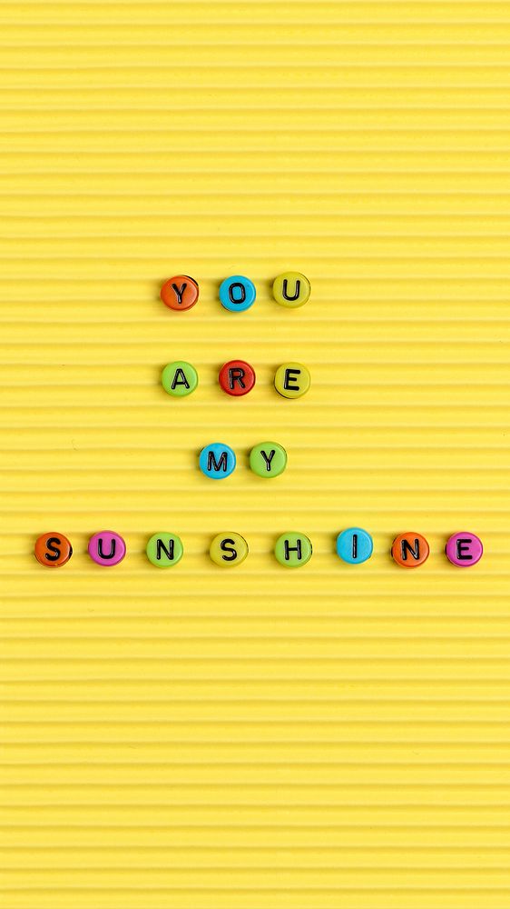 YOU ARE MY SUNSHINEbeads message typography