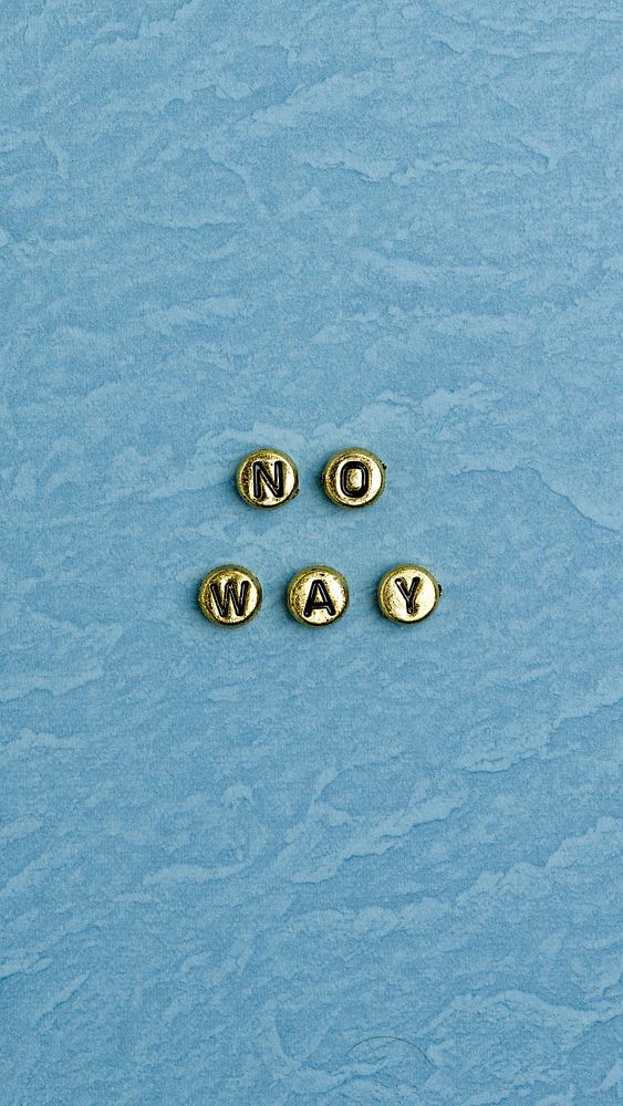 No way beads text typography 