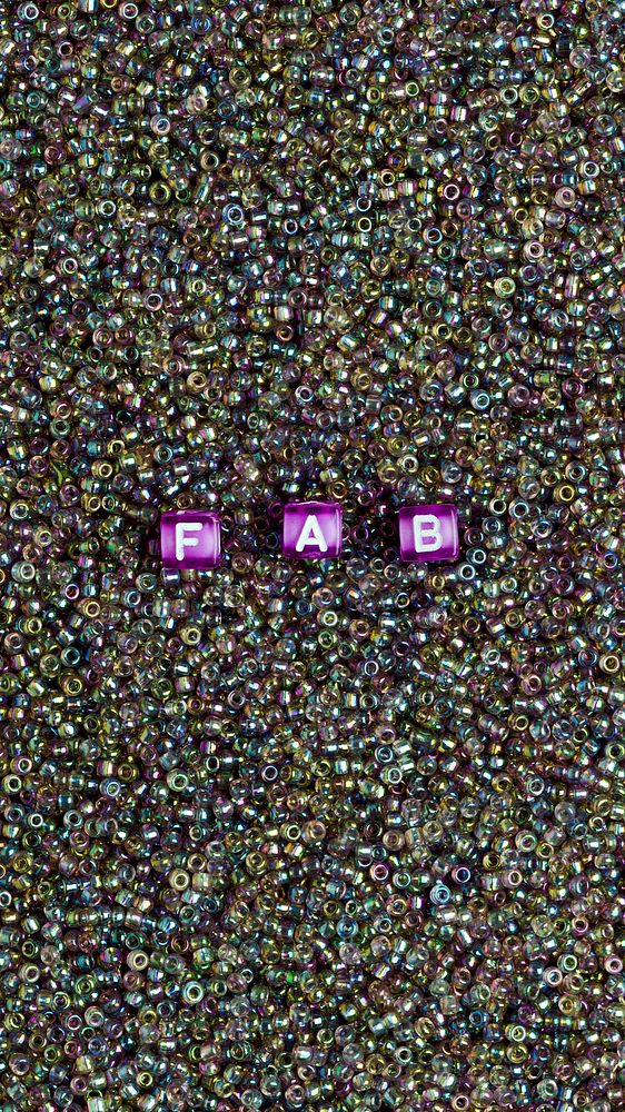 Fab word typography alphabet beads