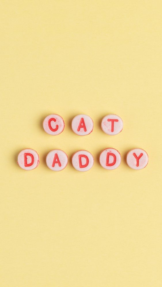 Cat daddy typography letter beads