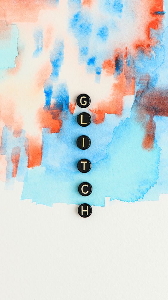 GLITCH beads lettering word typography