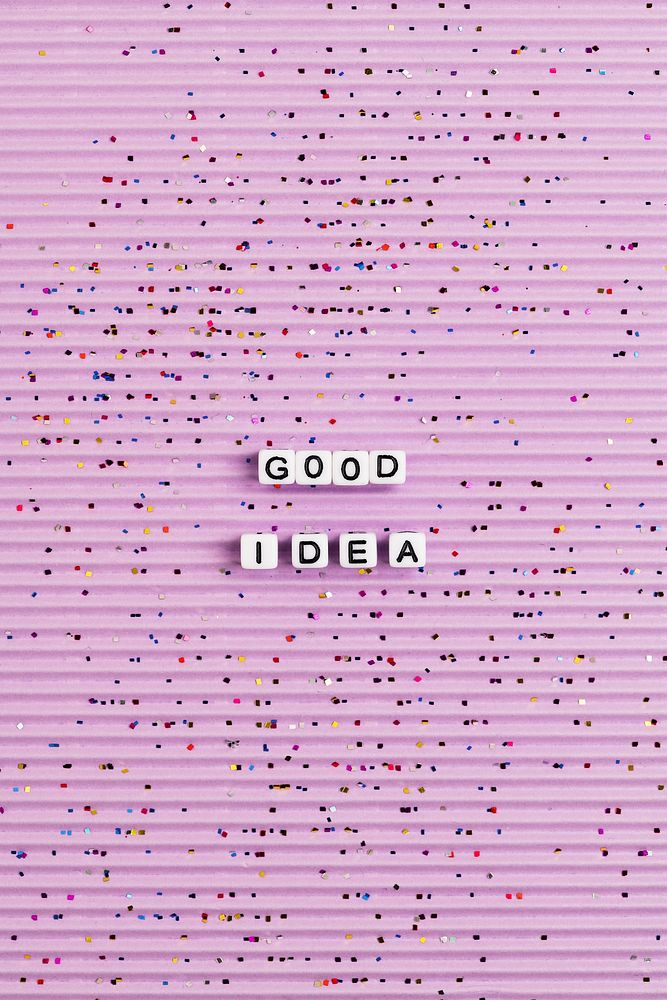 Good idea alphabet beads pink background