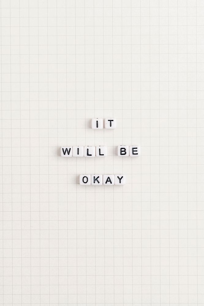 IT WILL BE OKAY beads text typography