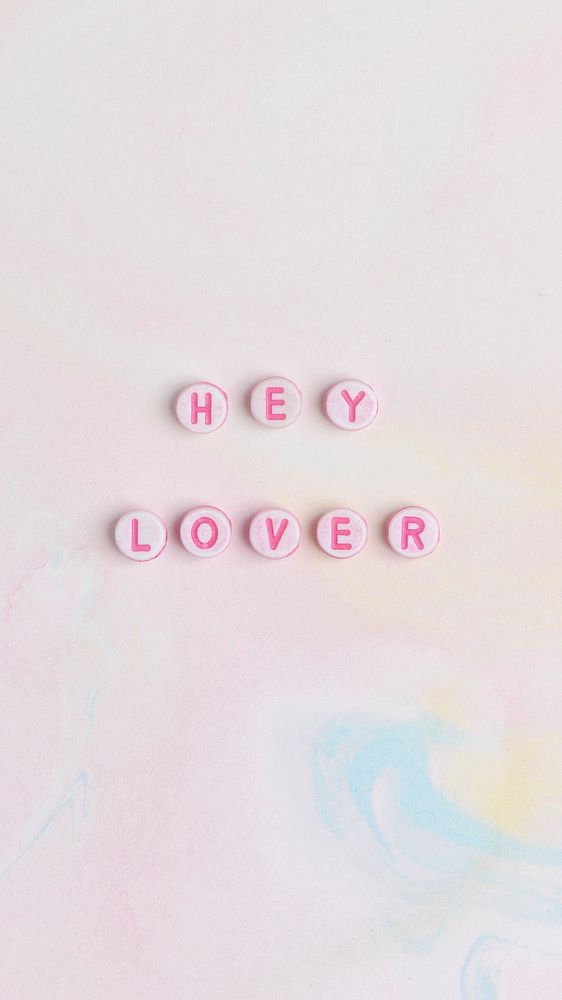 HEY LOVER word alphabet letter beads