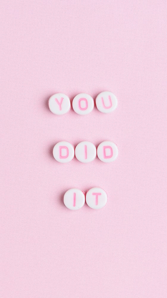 YOU DID IT beads text typography