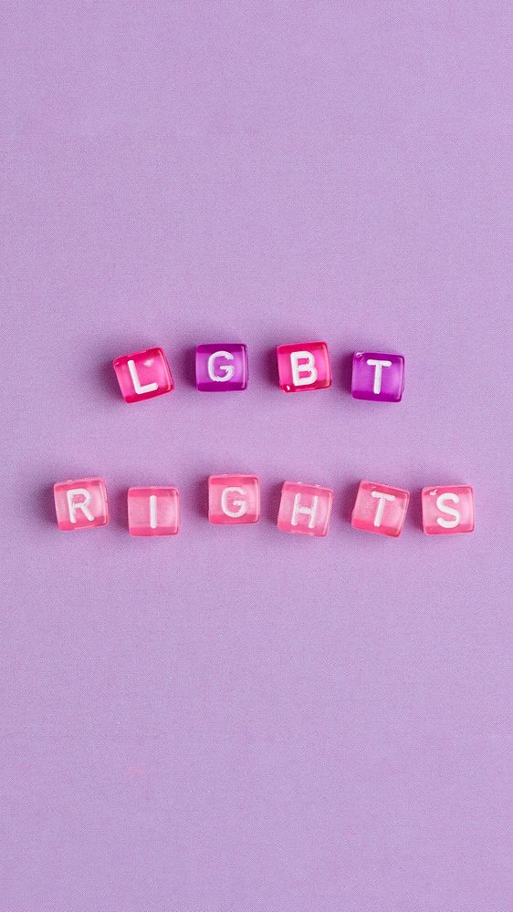 LGBT rights word beads alphabet