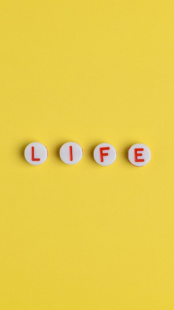 LIFE word alphabet letter beads