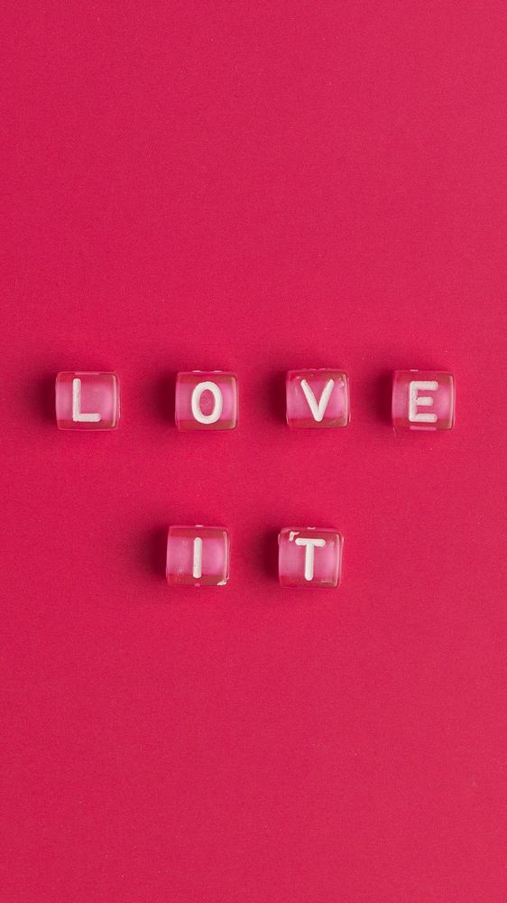 LOVE IT beads lettering word typography