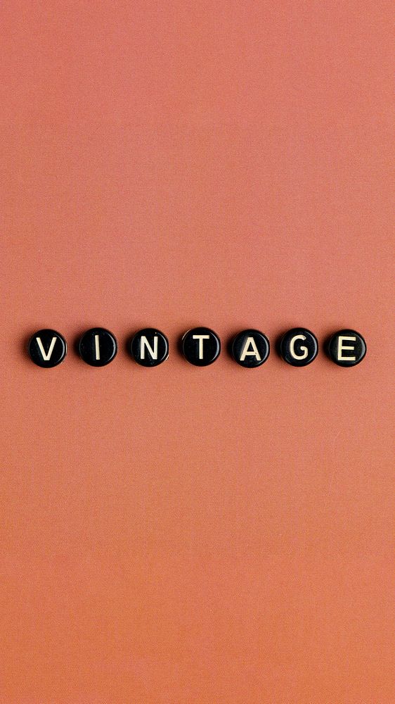 VINTAGE beads lettering word typography