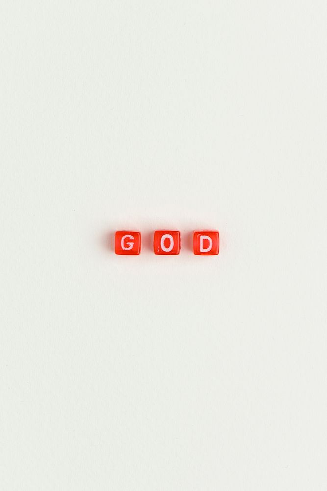 GOD word typography alphabet beads