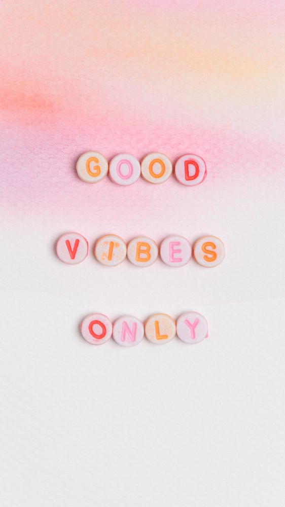 GOOD VIBES ONLY beads text typograph