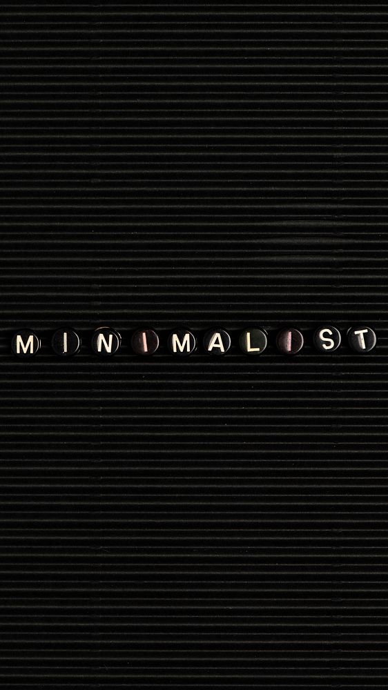 MINIMALIST beads word typography