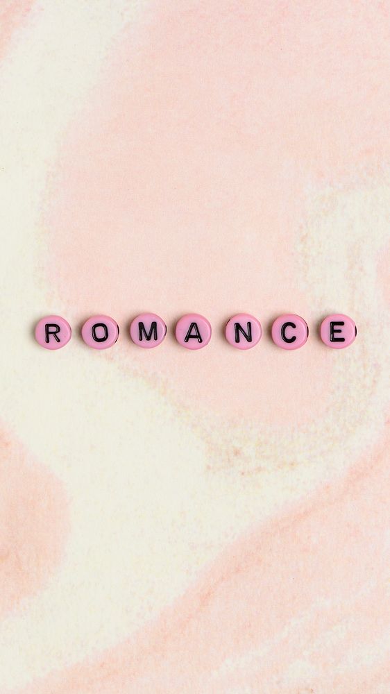 ROMANCE lettering beads word typography