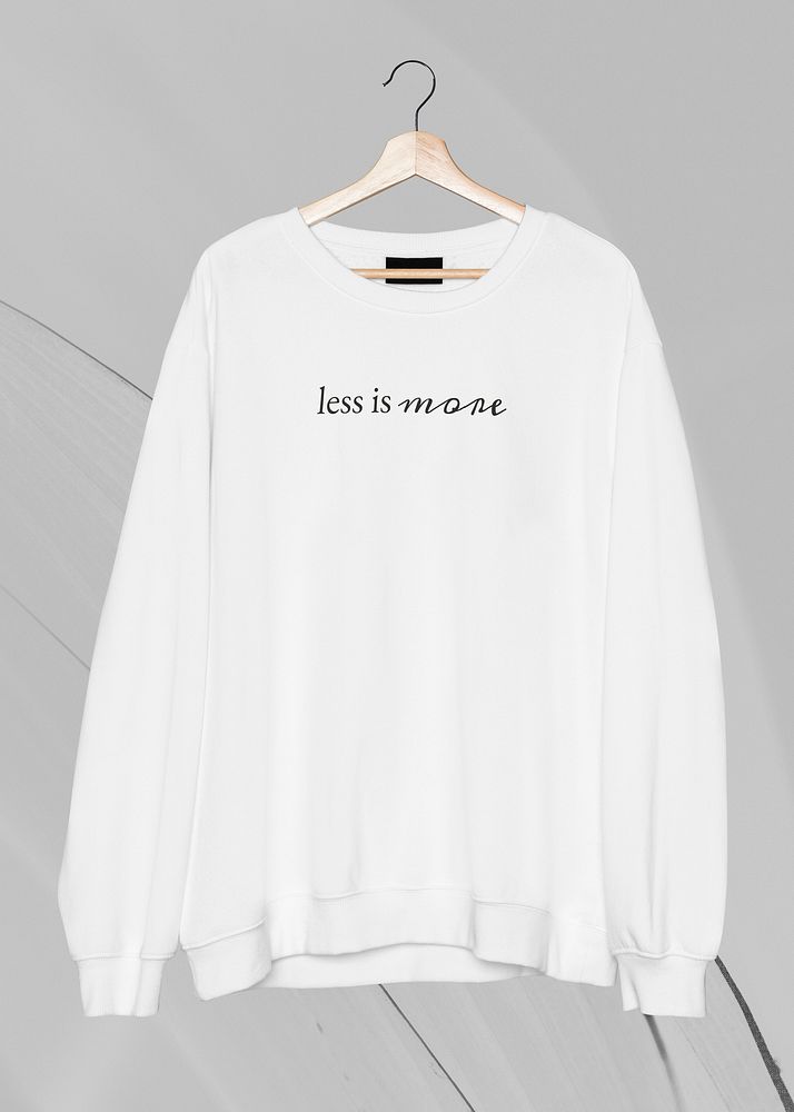 Printed white jumper unisex streetwear apparel