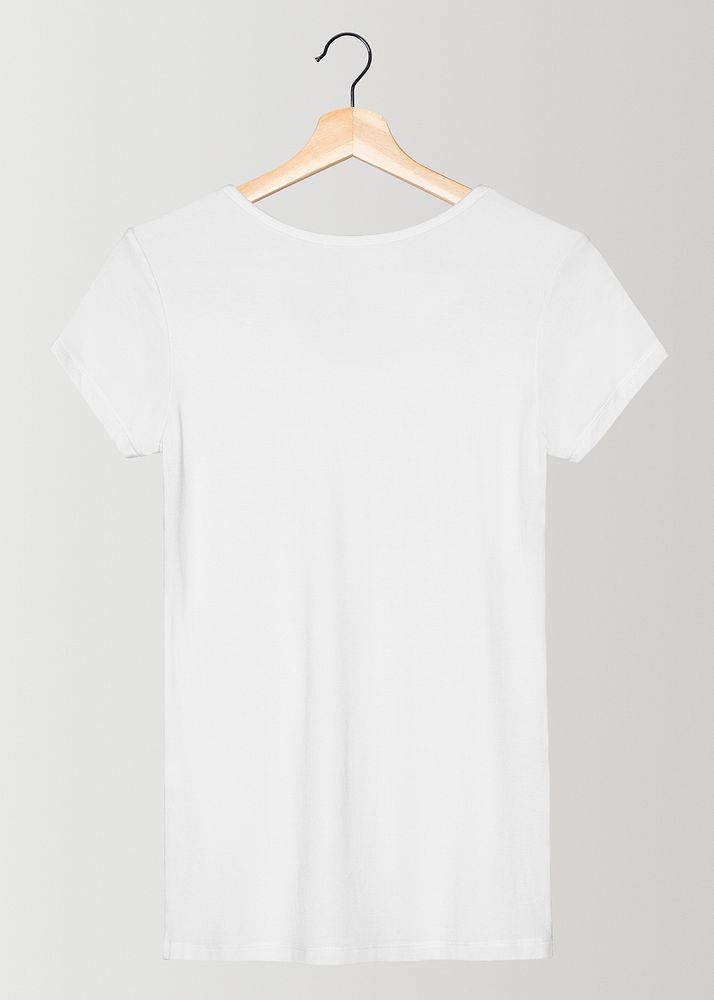 Basic white tee women&rsquo;s apparel rear view