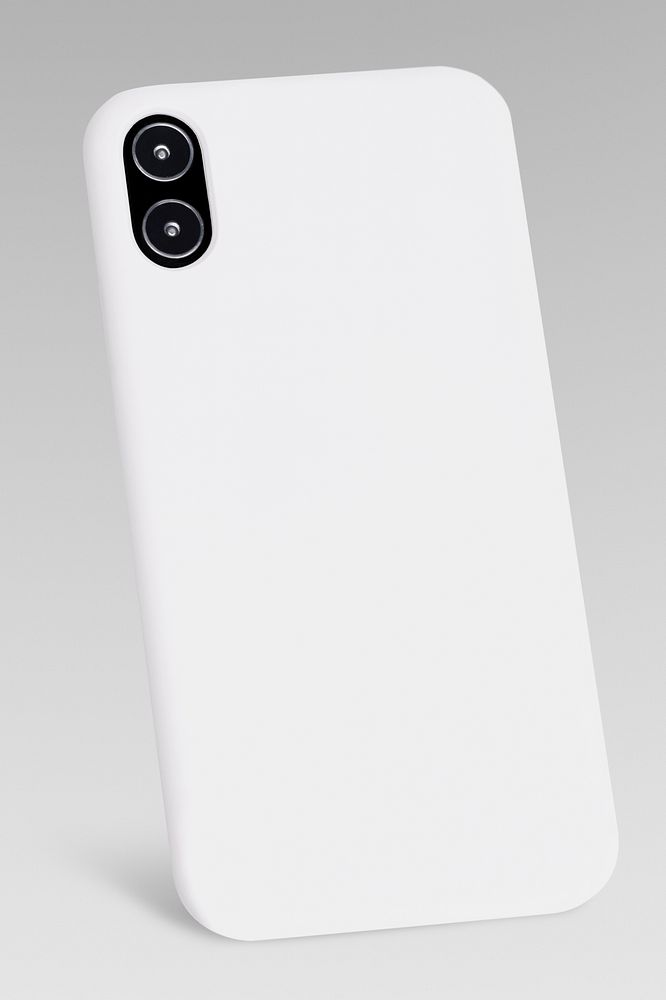 White mobile phone case product showcase