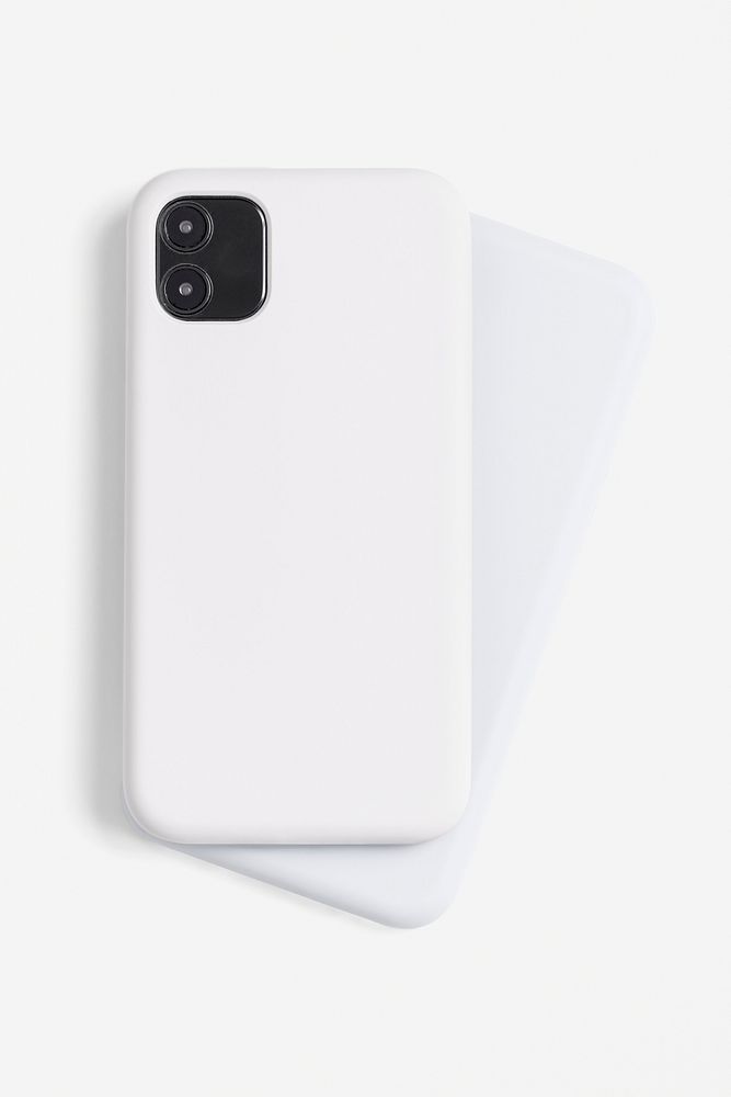White mobile phone case product showcase
