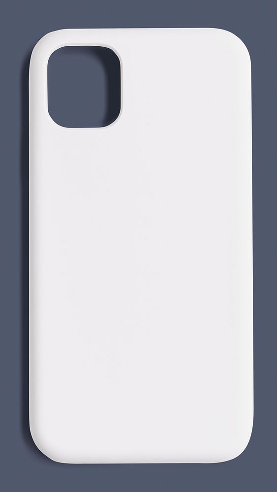 White smartphone case product showcase back view