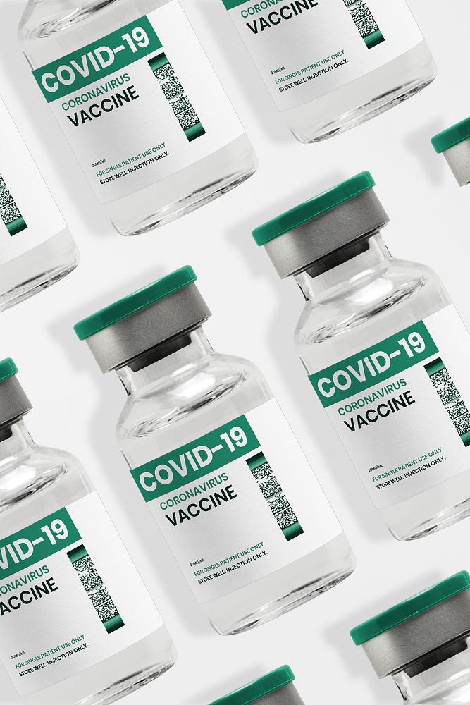 COVID-19 vaccine injection glass bottles