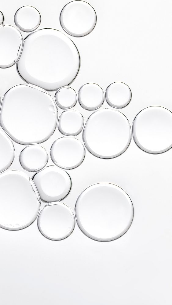 White phone wallpaper oil bubble background
