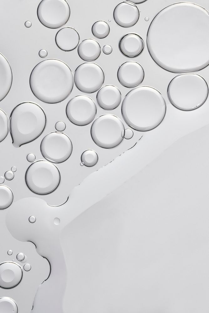 Gray abstract background oil bubble wallpaper