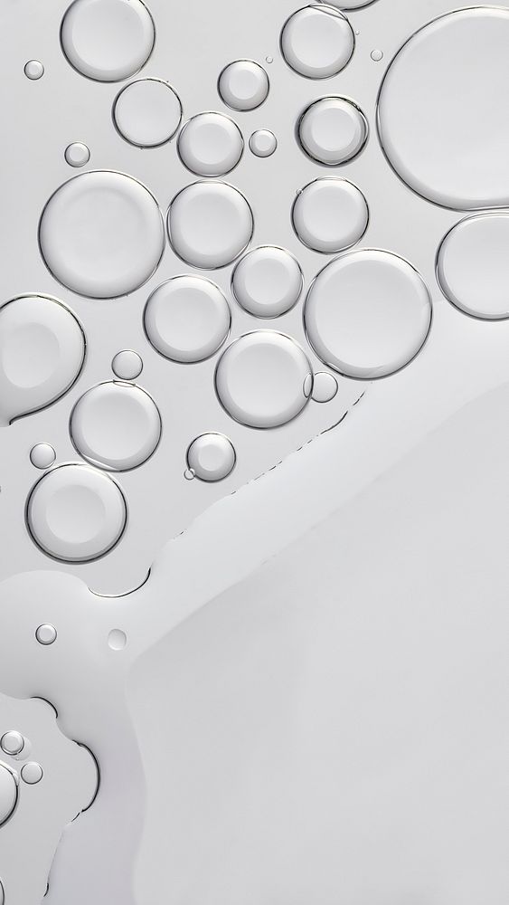 Gray wallpaper oil bubble in water background 