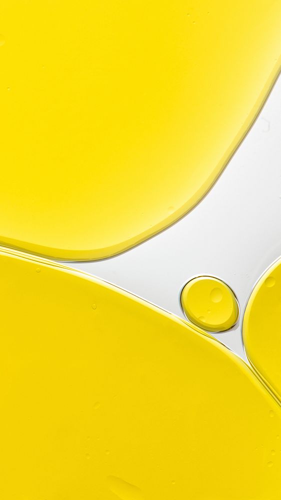 Yellow iPhone wallpaper abstract oil bubble texture background