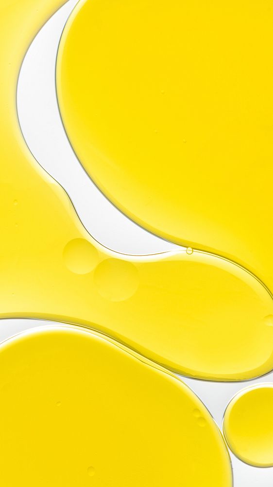 Yellow mobile wallpaper abstract oil bubble texture background