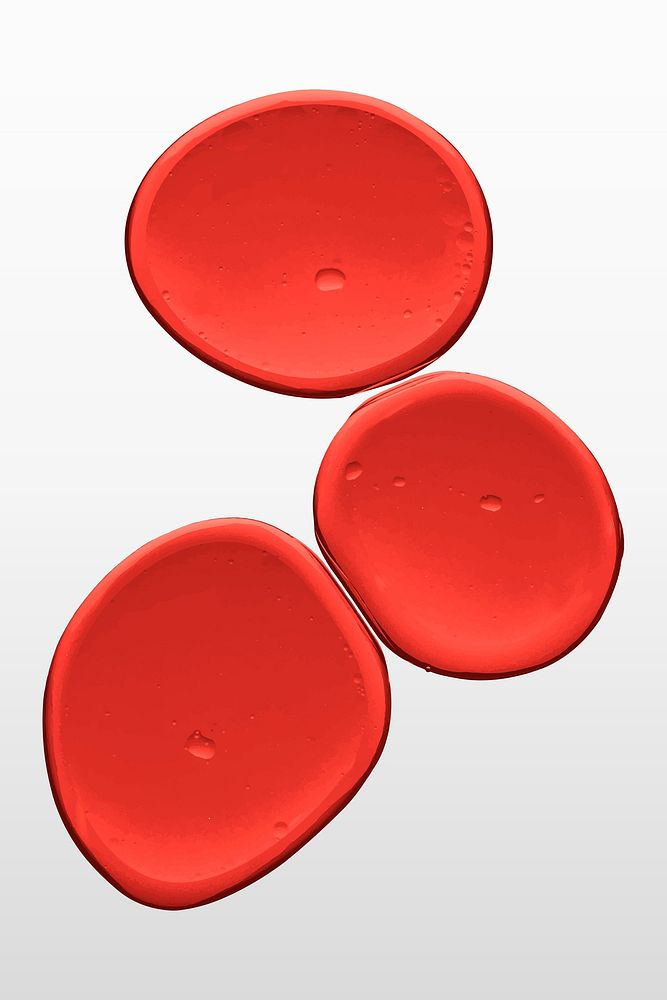 Red oil liquid bubble macro shot vector red blood cell