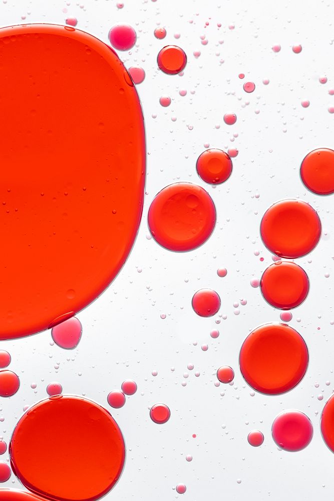 Red abstract background oil bubble wallpaper
