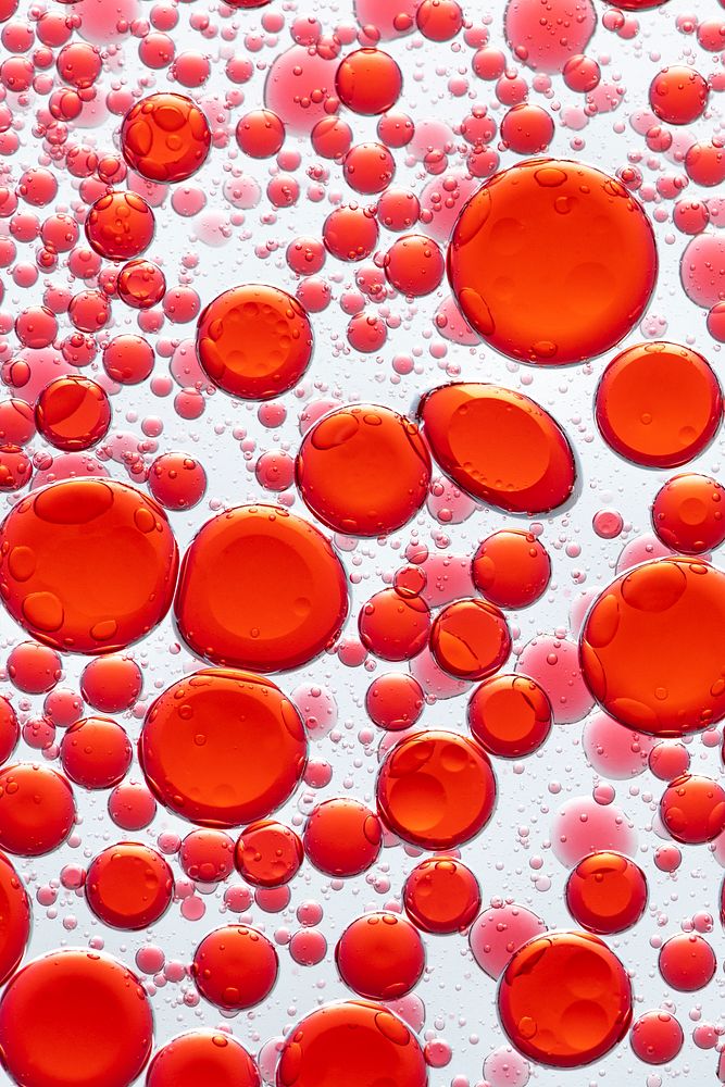 Red abstract background oil bubble in water wallpaper