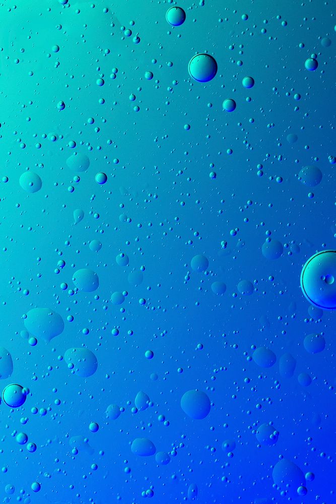 Blue abstract background oil bubble wallpaper