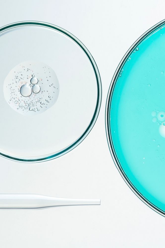 Science background, petri dishes flat lay wallpaper